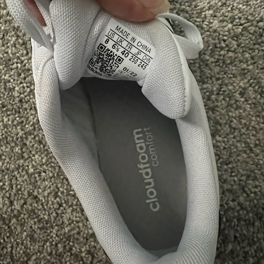 Adidas Womens Grand Court 2.0 White and Black Sneakers - Picture 4 of 5